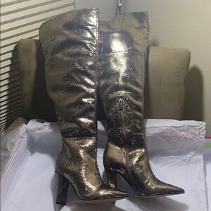 Vince Camuto Pewter Heeled Boots